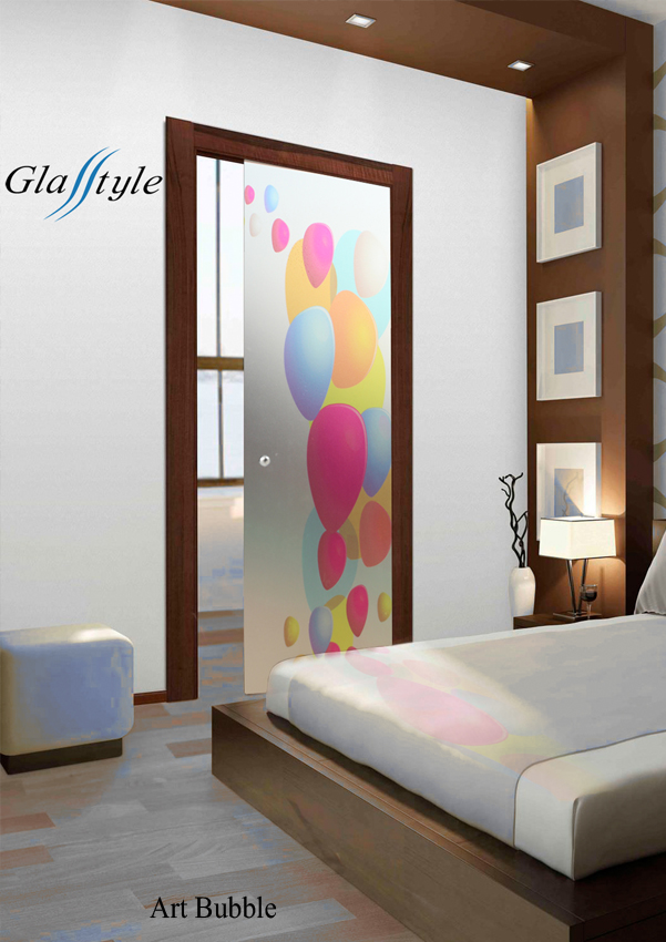 bubble porta per la camera design porte di design casa ristrutturazione cristalli arredo arredare vetri lavorati artistici artistico vetrate serglas com porte a vetri quadri immagini stampe su porte vetrovicenza bergamo verona rovigo reggio emilia porta a vetro scorrevole design immagine stampata vetreria verona vetreria vicenza vetreria arzignano vetreria padova scrigno eclisse porte tuttovetro